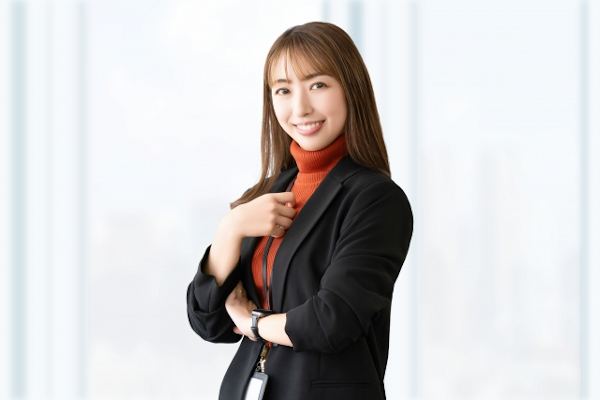 笑顔の女性