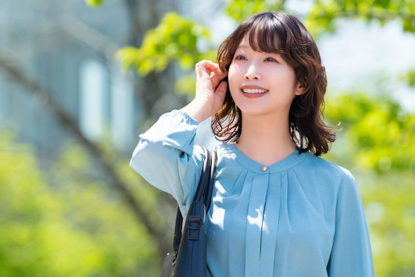 前向きな女性