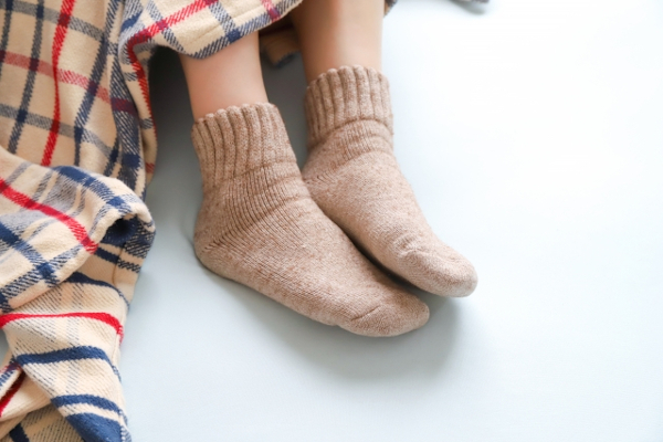 冷え性の女性の足